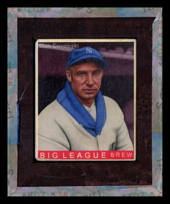 Picture, Helmar Brewing, R319-Helmar Card # 506, Stan COVELESKI (HOF), White sweater,  blue trim, New York Yankees
